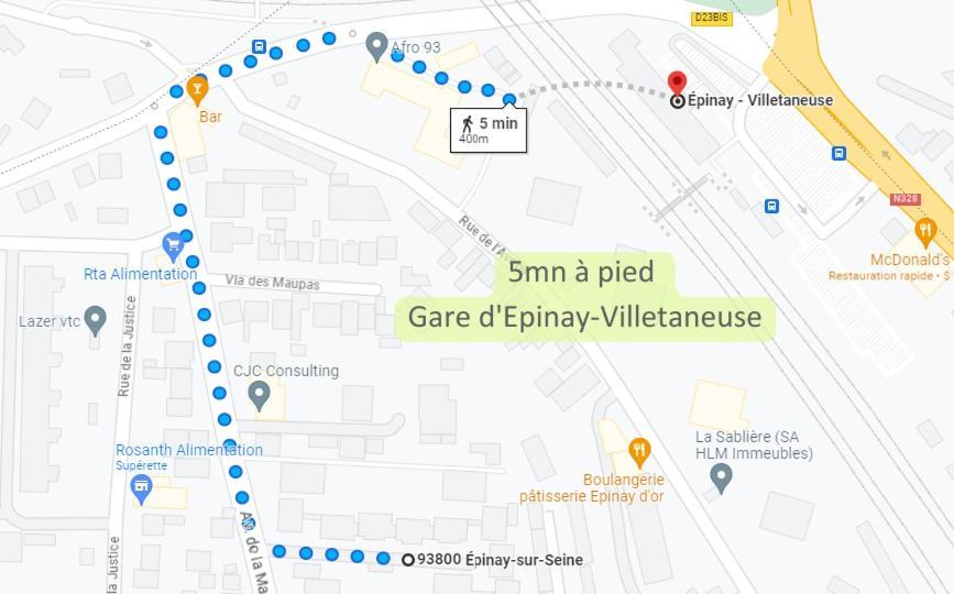 Parking Prive Gratuit - 15Mn Paris - Gare A Pied En 5Mn - Tout Equipee - Terrasse - Jardin - Stade De France - Casino D'Enghien - Hippodrome, Universite Epinay-sur-Seine Luaran gambar